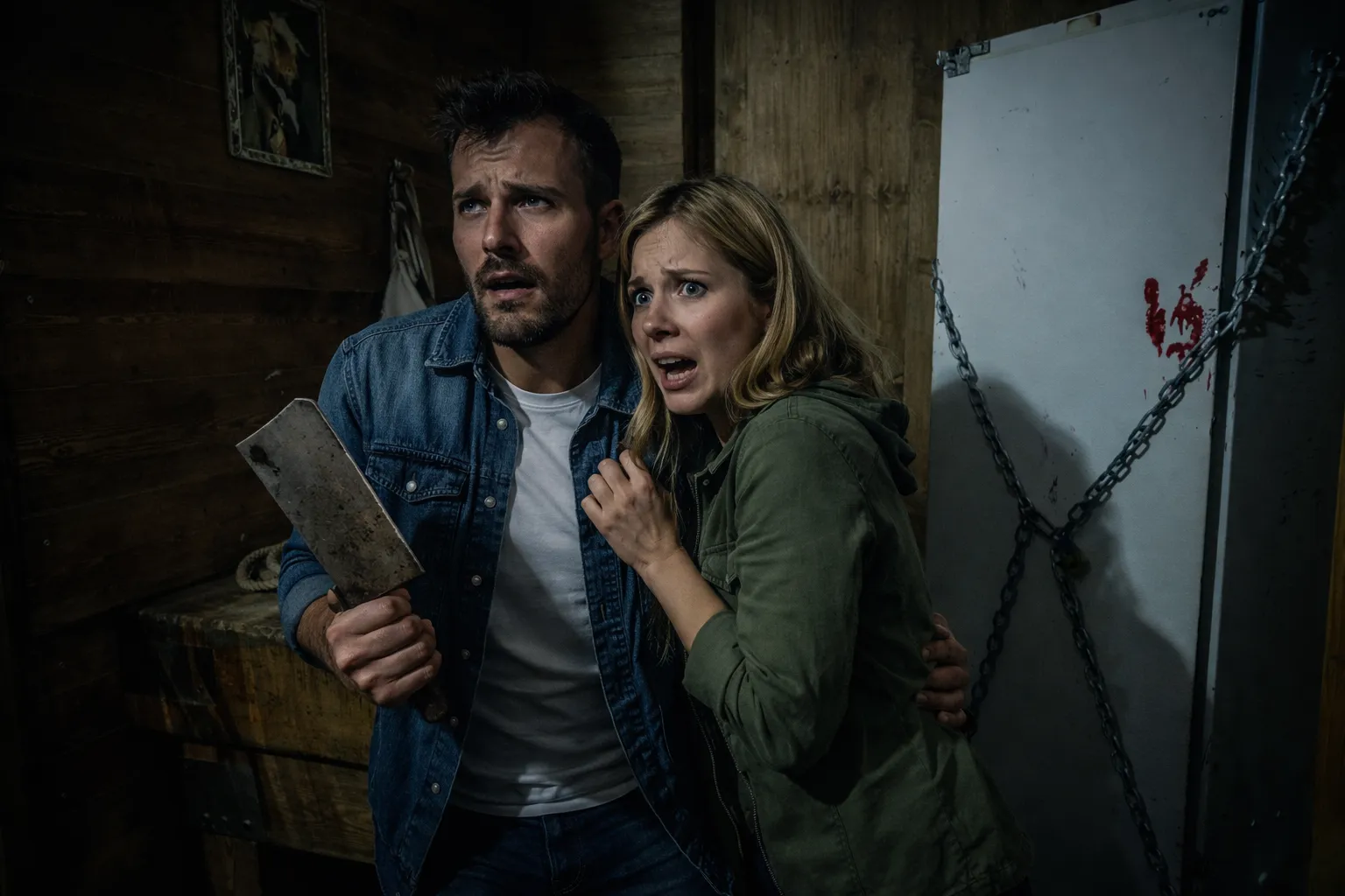 Cabane inquiétante dans l’escape game La Cabane sans Retour chez Freeing Cergy
